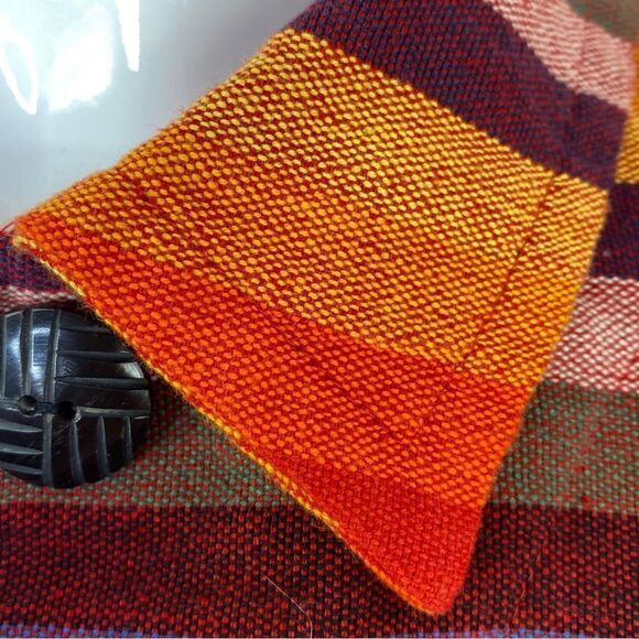 Chico’s Design Vintage Rainbow Stripe Serape Shirt Jacket Medium Western - Picture 6 of 12